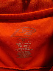 Clemson Tigers Men's Medium orange short sleeved athletic fabric polo shirt