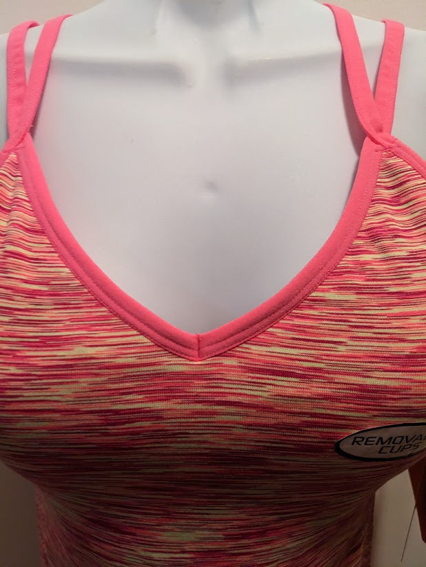 Avia Women's Active small pink stretch moisture wicking athletic cami NWT