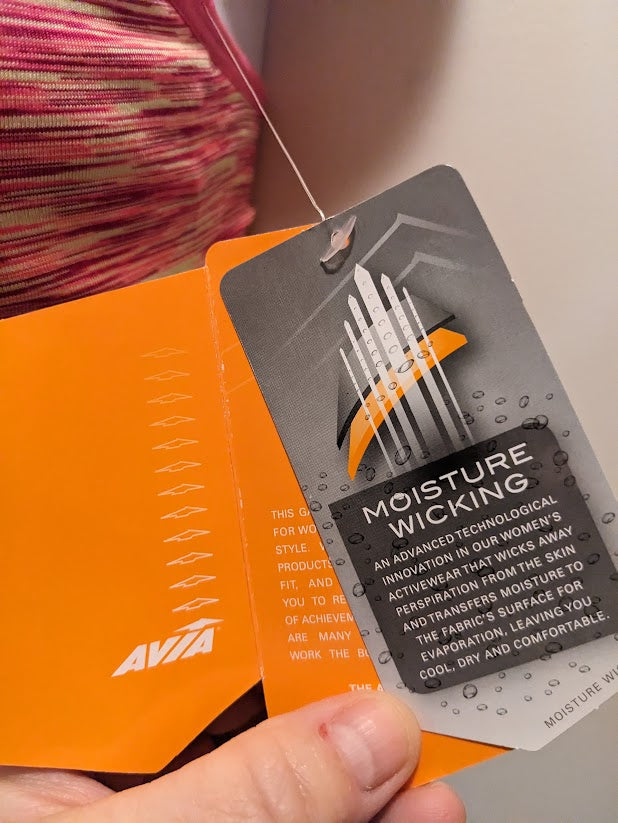 Avia Women's Active small pink stretch moisture wicking athletic cami NWT